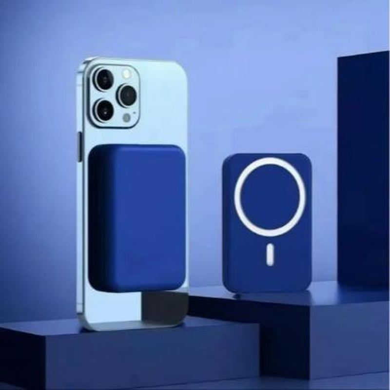 Magsafe Wireless Power Bank 5000Mah - USB Type-C, Supports Iphone 12-17 & Android, Fast Charging, Stylish & Compact, Magnetic Ring Included